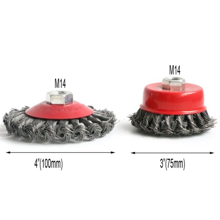 2pcs-m14-m10-screw-twist-knot-wire-wheel-cup-brush-for-angle-grinder-steel-wire-amp-alloy-metals-twisted-amp-crimped-wire-brushes-ki