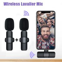 K8 One-To-Two Wireless Lavalier Microphone Portable Audio Video Recording Mini For Phone Android Live Game Phone Microphone