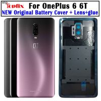 Original Glass For OnePlus 6 6T Cover Door Rear Glass Oneplus 7 Pro Battery Cover 1+6T Housing Case + Camera Lens