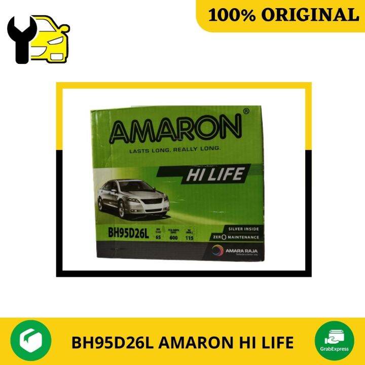 AKI MOBIL TOYOTA FORTUNER DIESEL AMARON HI LIFE AKI KERING 95D26L
