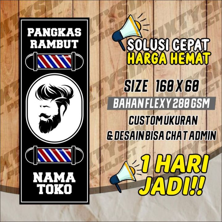 Cetak Spandukbanner Pangkas Rambut 160 X 60 Lazada Indonesia 