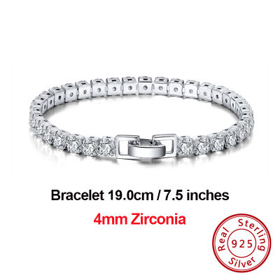 Effie Queen Mens Tennis Bracelet S925 Silver Material Iced Out 1 Row CZ Chain Hip Hop Style 2mm 3mm 4mm Charms Jewelry BB91