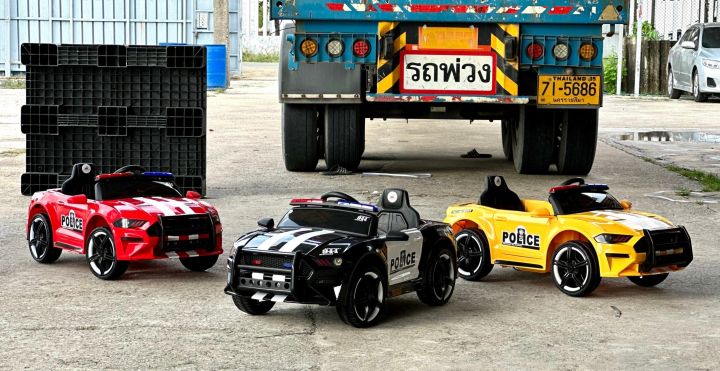 d-kids-รถแบตเตอรี่เด็ก-รถเด็กนั่งทรงเท่ๆ-ทรงตำรวจ-ขนาด-2-มอเตอร์-mn2046-รถเก๋งตำรวจ