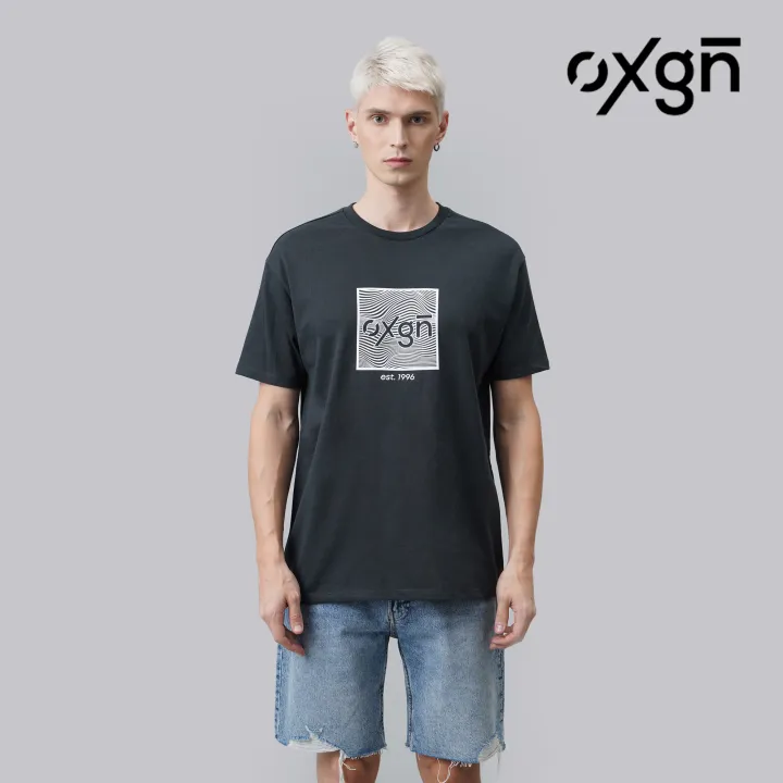 OXGN Logo Regular Fit Graphic T-Shirt for Men (Dark Gray) | Lazada PH