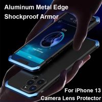 ❃▬✷ Shockproof Armor Metal Phone Case For iPhone 13 Pro MAX 13 Mini Aluminum Bumper Matte PC Camera Lens Protector Cover Coque