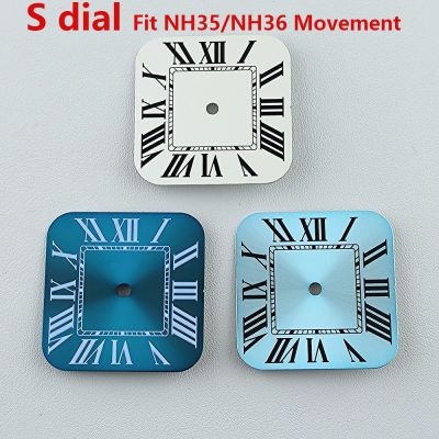 NH35 NH36นาฬิกาข้อมือหน้าปัดกลม Dial S Dial เหมาะสำหรับ NH35 NH36นาฬิกาข้อมือเครื่องมือซ่อมนาฬิกาข้อมือตกแต่ง