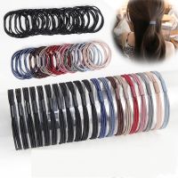 Three in one High Elastic Hair Band Scrunchie Rubber /Elastic Base Hairtie Hair Rope /Simple Solid color Hair Bands Ponytail /Women Diy Headwear Hair Jewelry Findings