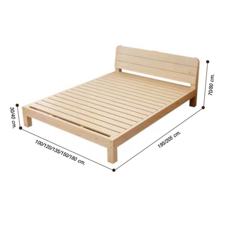 เตียงไม้แท้-ไม้สนขนาด-6ฟุต-5ฟุต-3-5ฟุต-มีอายุการใช้งานอย่างน้อย7ปี