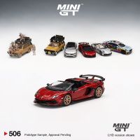 รถสปอร์ตอัลลอยด์มินิ GT 1:64รุ่นรถ Aventador SVJ Roadster #506 LHD