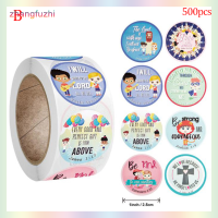 zhangfuzhi 500PCS สติกเกอร์ศาสนาคริสเตียนพระคัมภีร์กลอนสติกเกอร์สำหรับเด็กการ์ตูน