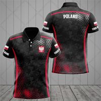 Customized Poland Camouflage Polo Shirts Summer Casual Streetwear Mens Fashion Loose Oversized Jersey Short Sleeve Sportswear