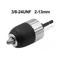 Electric drill adapter 1.5-13mm Chuck 3/8-24UNF Self-locking Keyless Driver Accessories Shank 【hot】♟┅