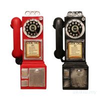 ~ UKI  Vintage Phone Figurine Ornament for Home Decoration Resin Crafts Accessory
