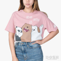 DOSH WOMENS CROPPED T-SHIRTS WE BARE BEARS เสื้อยืดทรงครอป ผู้หญิง DBBWT1026-PI