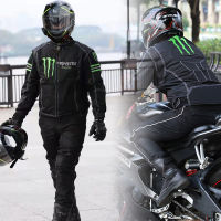 Monster Energy เสื้อแจ็คเก็ตสำหรับผู้ชาย,เสื้อแจ็คเก็ตขี่มอเตอร์ไซค์เสื้อเกราะตาข่ายระบายอากาศได้ดีป้องกันการกระแทกสำหรับฤดูร้อน