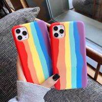 [ พร้อมส่งจากไทย ] Case Xiaomi Redmi Note7  รุ่นเสี่ยวมี่ งานกำมะหยี่สายรุ้ง เคสสายรุ้งแดงไล่โทนสีนิ่ม Redmi Note7