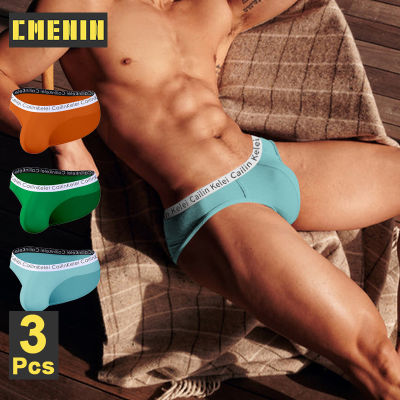 CMENIN 3Pcs Hot Cotton Jockstrap ชุดชั้นในชายสั้นสบายลื่นกางเกงในชายเซ็กซี่กางเกงในชายกางเกงในชาย CK13