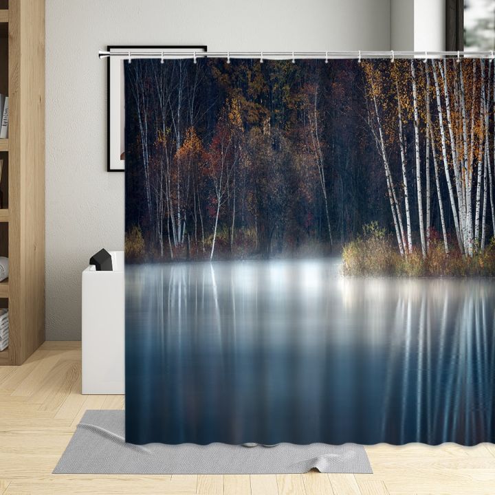 birch-tree-forest-branch-leaves-waterproof-fabric-bathroom-shower-curtain-natural-scenery-bathtub-decor-for-living-room-screens