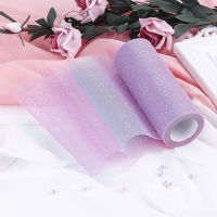 10หลาม้วน6 "15เซนติเมตร7.5เซนติเมตรสายรุ้ง G Litter T Ulle ม้วนเลื่อมคริสตัล Organza เชียร์ผ้า DIY หัตถกรรมตูกระโปรงหน้างานแต่งงานตกแต่ง