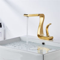 Tuqiu Basin Faucet Gold Bathroom Faucet Mixer Tap ss Wash basin Faucet Hot and Cold Sink Faucet New Modern