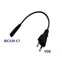 ☌۩▲ The European EU VDE 2PIN Plug To IEC 60320 C7 Cord Short Digital products Portable Power Cable 20cm