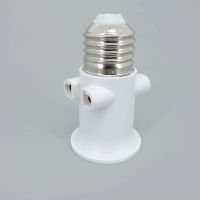 AC 100-240V E27 TO E27 2-PIN EU ปลั๊กตัวเชื่อมต่อสายไฟ LED หลอดไฟอะแดปเตอร์ ABS ฐานผู้ถือสกรู Light Power SOCKET Converter Q1-SYU STORE