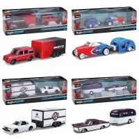 Maisto 1:64 Design Tow GO Ford Mustang GT Camper Trailer Mercedes-Benz G Class car model Toys collection gift toy boys