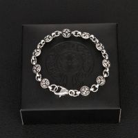 Chrome Heart pure silver high quality fashion carved cross man pop punk style bracelet bracelet