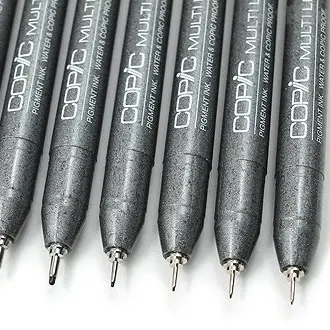 Copic Multiliner Inking Pens Set B-2 BLACK waterproof pigment ink