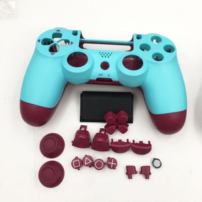 Berry Blue &amp; Sunset Orange ฝาครอบปุ่มชุดเปลี่ยนสำหรับ PS4 Pro 4.0 JDS 040 Controller