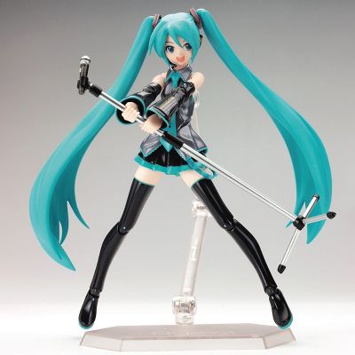 Anime FIGMA Hatsune Miku Figures Movable Joints Contain The Props Desktop Decoration Collection Kids Gifts