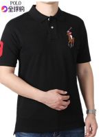 Golf Gear American Paul Polo shirt mens short-sleeved T-shirt pure cotton horse logo casual tops large size mens embroidered trendy clothes