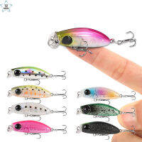 【สหรัฐอเมริกา Stock 】2.5G/35มม.เหยื่อล่อปลาช้าจม Mini Micro Minnow 3d ตาเหยื่อปลอมเทียม2ที่มีประสิทธิภาพตะขอแหลม