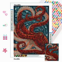 5D DIY Full Drill Square Round Diamond Painting Kit,Animal Octopus Cross Stitch,Diamond Embroidery Wall Painting Home Decor NEW