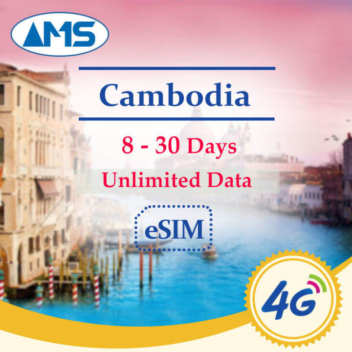 【eSIM】【Cambodia SIM】【8/12/30 Days Unlimited Data】 High Speed Travel SIM
