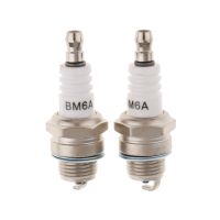 2ชิ้น BM6A หัวเทียนหัวเผาเครื่องยนต์แบบมาตรฐานหัวเทียนขนาดเล็กอะไหล่เปลี่ยนเครื่องยนต์สำหรับเลื่อยยนต์มีขนาดเล็ก M7มีเครื่องตัดหญ้า L7T/CJ8/1560