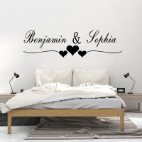 Custom Name Lovers Wall Sticker For Bedroom Decor Living Room Decoration Vinyl Stickers Wallpaper Wall Decals Decor Mural Tapestries Hangings
