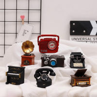 R Mini Phonograph Miniature เฟอร์นิเจอร์มินิเรซิ่นหัตถกรรม Phonograph กล้อง Creative Vintage วิทยุ Desktop Ornament Decor