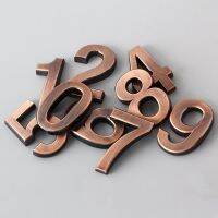 【LZ】∈  Bronze 3D 0-9 Digits Room Gate Number Building Door Compartment Apartment Floor Hotel Number Sticker Plate Sign Wall Decor