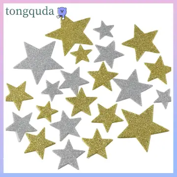 Foam and Paper Glitter Star Stickers