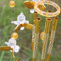 Love Angel Wind Chimes โบราณ Resonant แขวน Windchime 5หลอด Wind Chimes Bell สวนกลางแจ้ง Yard ตกแต่งบ้าน Warm Gift