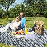 【SALES】 Picnic Blankets 120 x 180cm Reversible Floor Mat Recycled UV Resistant Rugs Outdoor Picnic Mat Reversible Plastic Rug Foldable