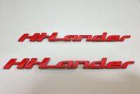 โลโก้รถยนต์ HI-Lander แดง 2 ชิ้น