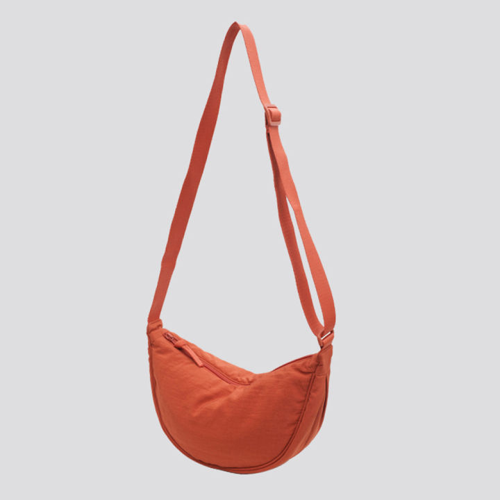 large-capacity-tote-nylon-half-moon-handbag-shopping-solid-dumpling-shape-bag-crossbody-women