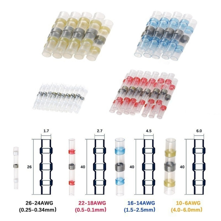 50-300-1128pcs-กันน้ำความร้อนก้นขั้วต่อ-crimp-บัดกรีซีลสายไฟสายไฟ-splice-terminal-ชุดพร้อมเครื่องทำความร้อน-iewo9238