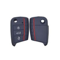 shangdjh Fit For VW GOLF 7 MK7 SKODA SEAT 2014 2015 2016 3 Button Flip Key Silicone Cover FOB HULL OCTAVIA COMBI LEON IBIZA CUPTRA Case