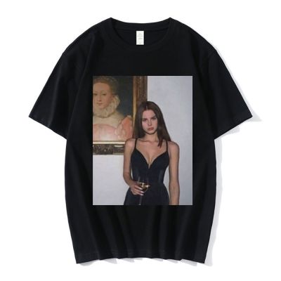 Singer Lana Del Rey Graphic T-Shirt Mens Womens Vintage Short-Sleeve Cotton T-Shirts Oversized Harajuku Streetwear Unisex Tops