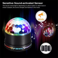 LED Rotating Disco Ball Stage Lights EU Plug Crystal Magic Ball Laser Projector Night Lights for Christmas Party Wedding Decor