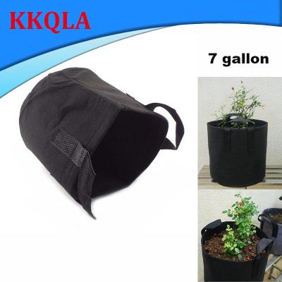 QKKQLA 7 Gallon Fabric Plant Grow Bag Garden Planting Bag With Handle Growing Box Vegetable Potato Round Pot Container