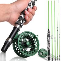 Sougayilang Fly Fishing Rod and Reel Multi-section Fly Fishing Combo for Trout bass Fishing Suitable for Stream Lake Fishing